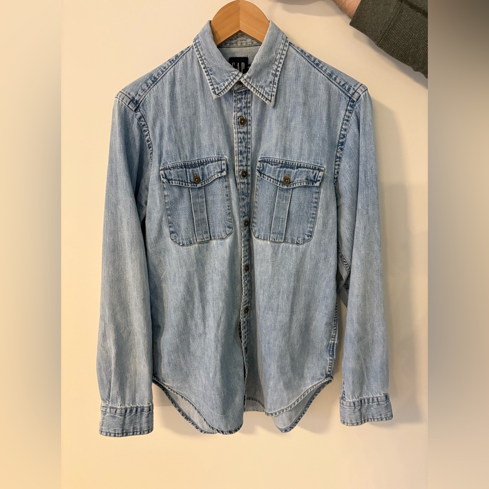 GAP Light Blue Casual Button Down Shirt